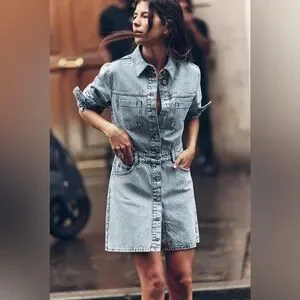 安心★関税込み★ZARA★Z1975 DENIM MINI DRESS ZARA Z1975 FITTED DENIM MINI DRESS | eBay